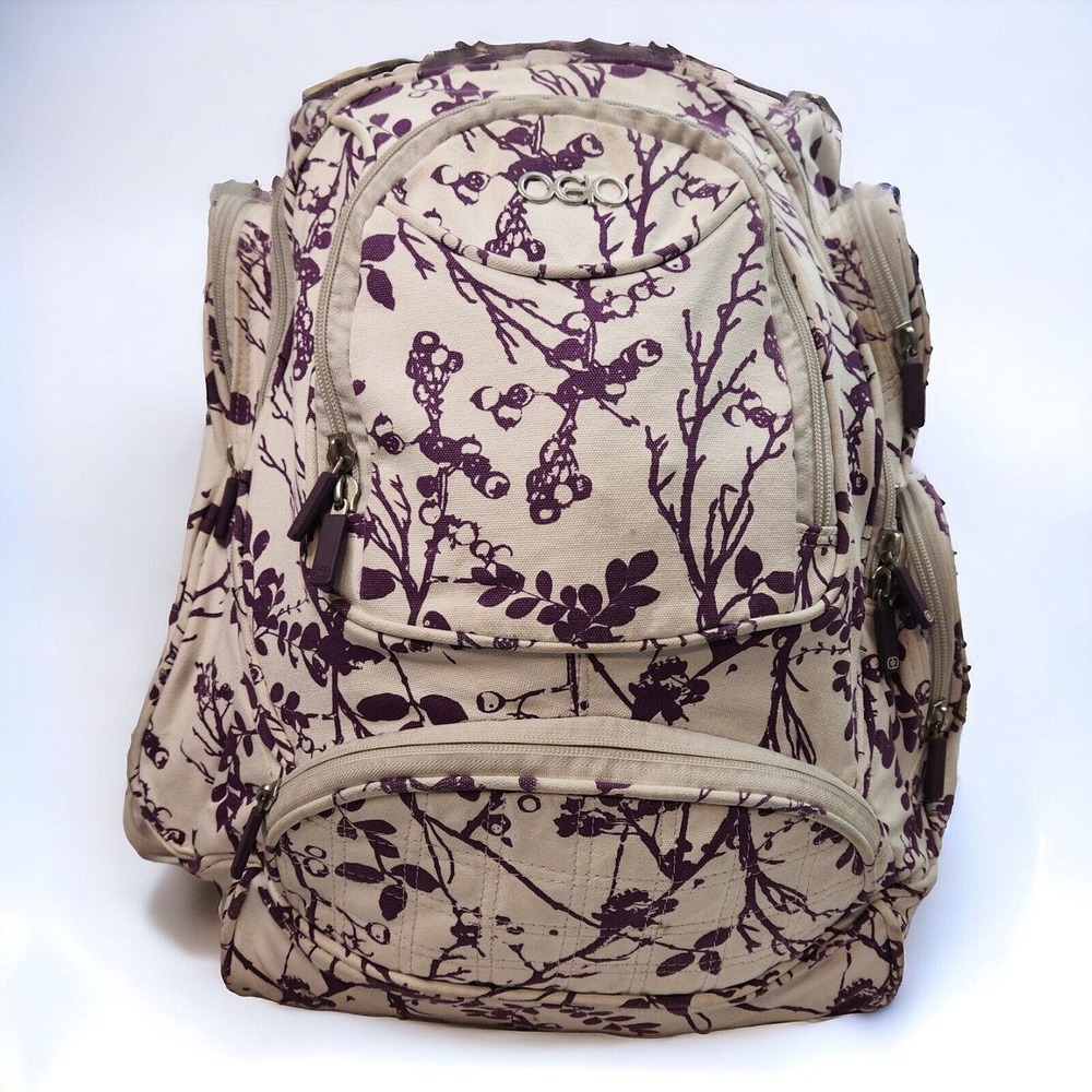 Ogio Street Metro Tech Spec Backpack Twigsnberries Women Purple White Laptop Bag